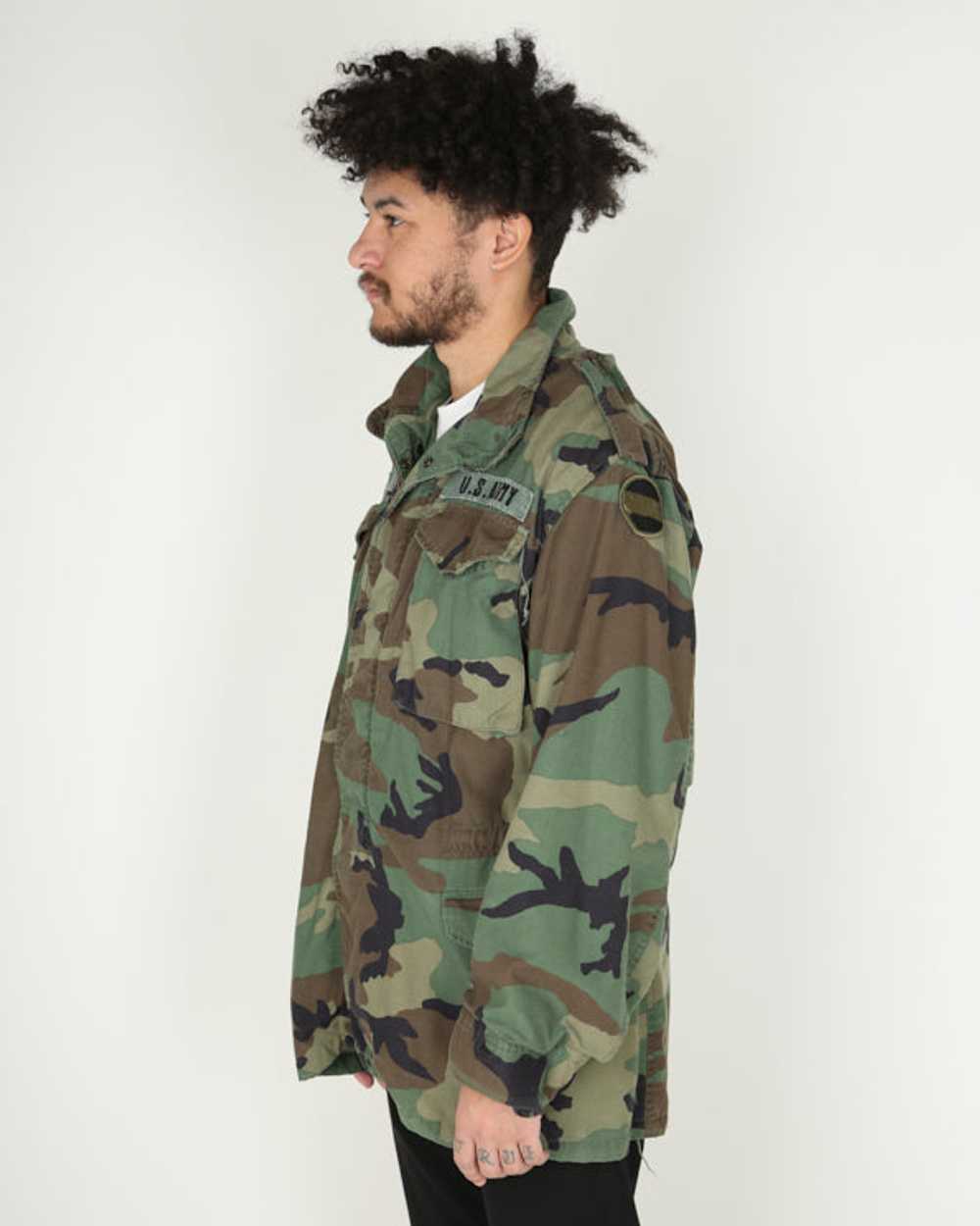 1990s vintage us army m81 woodland m65 jacket - small - Gem