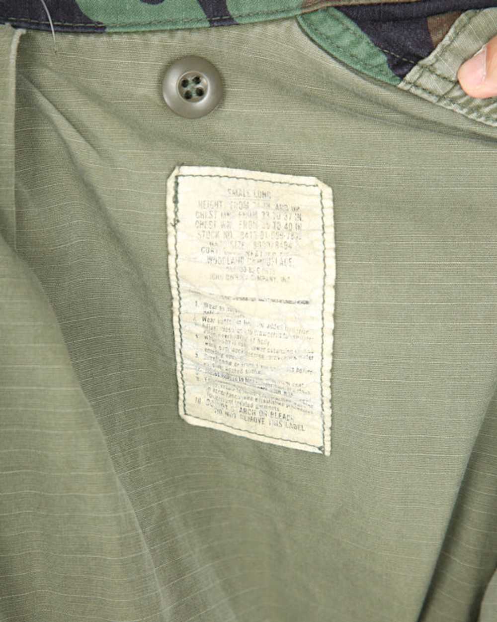 1990s vintage us army m81 woodland m65 jacket - small - Gem