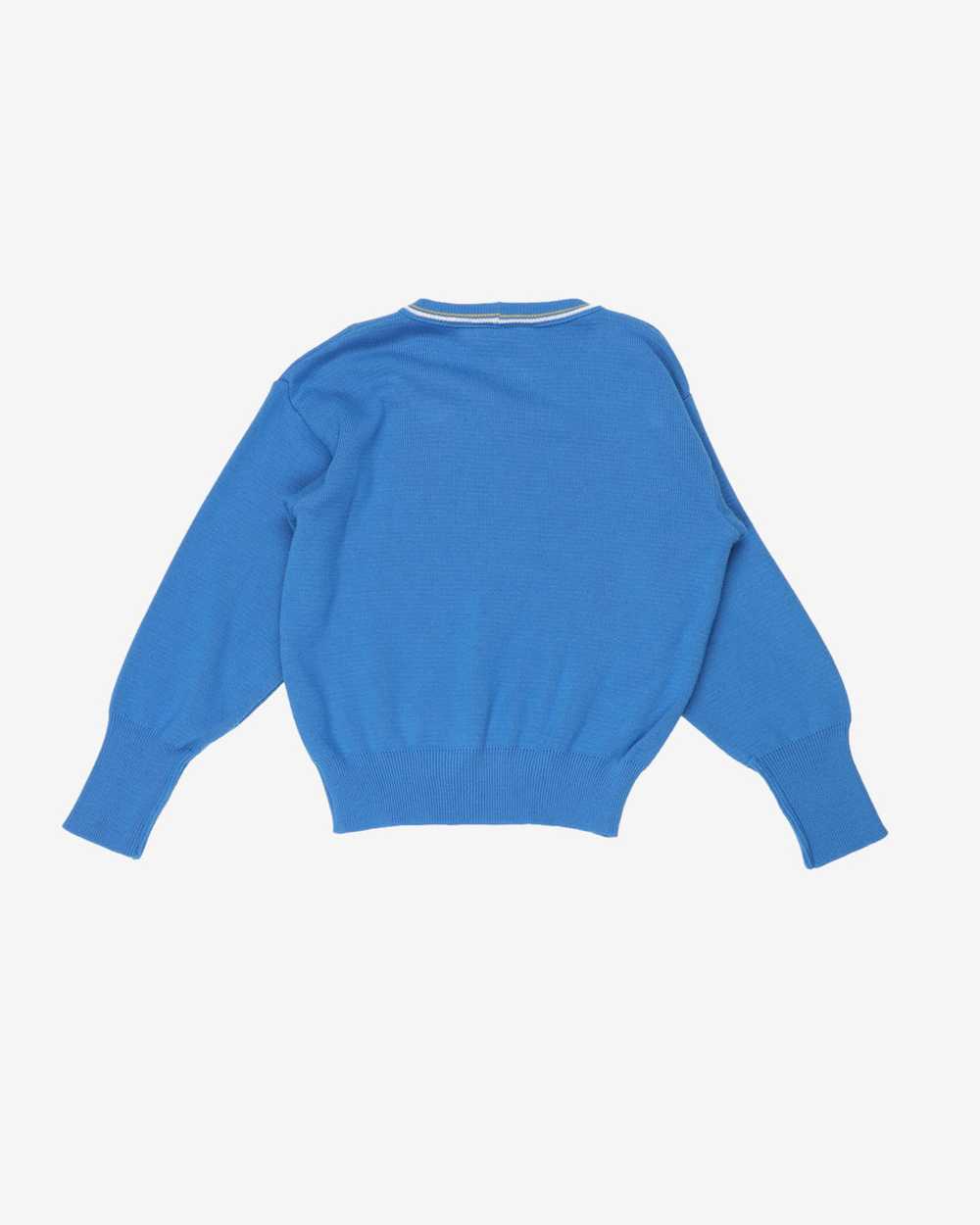 Cambridge & Company Blue Stripe Neck Jumper - M/L - image 3