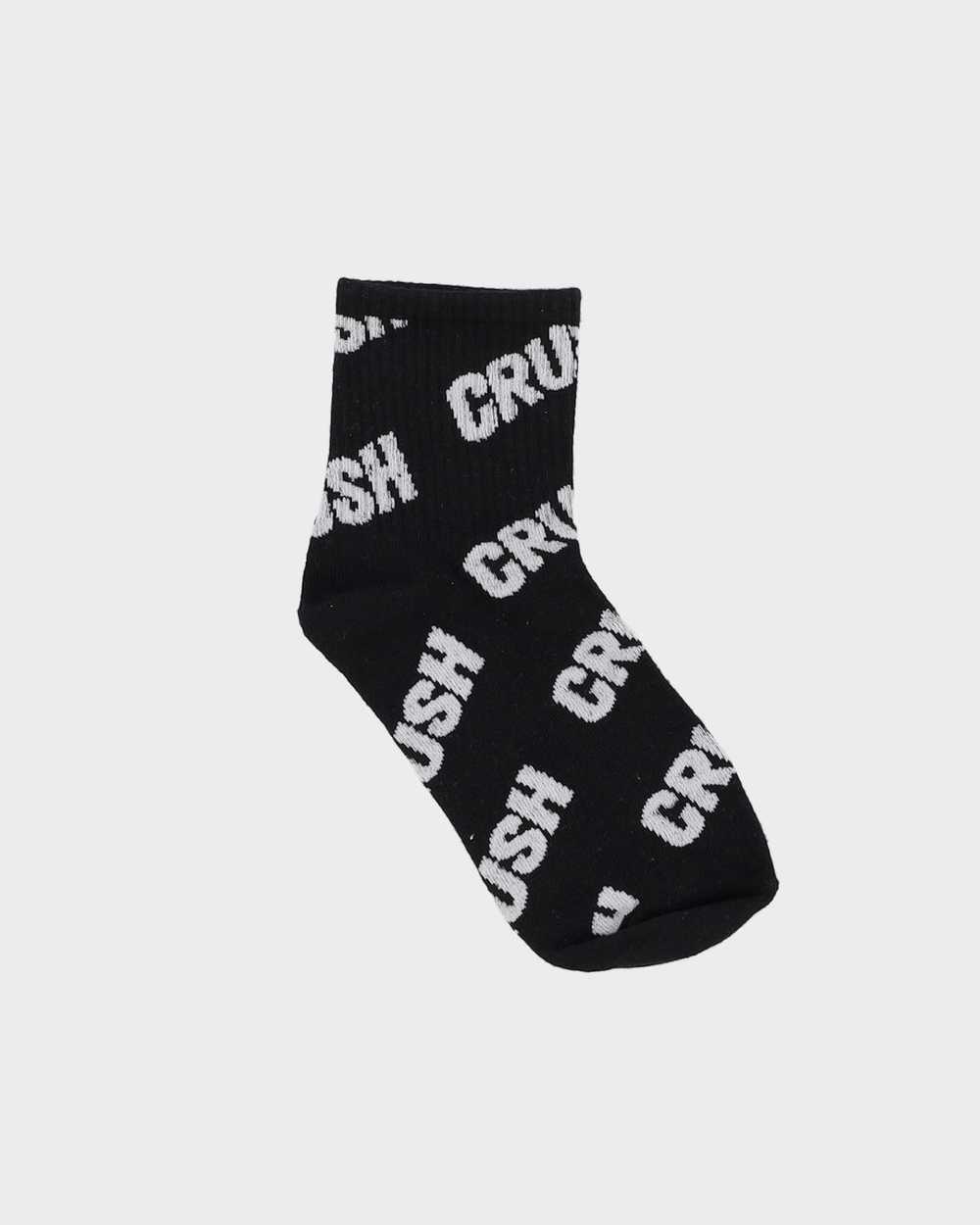 Crush All Over Patterned Black Socks - image 1