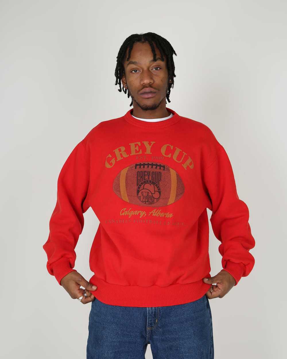 Grey Cup Calgary red printed sweatshirt - xxl - image 1