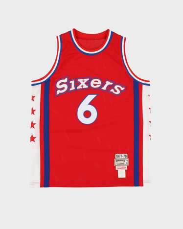 Julius Erving NBA Hardwood Classics Sixers 1977-78 Jersey measures 2024 at size XL