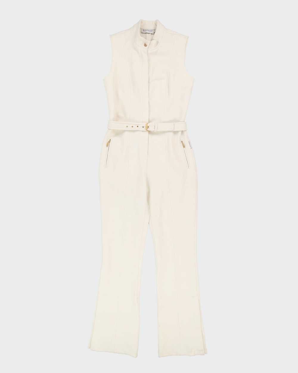 Moncler Cream With Matching Belt Ski Salopettes -… - image 1