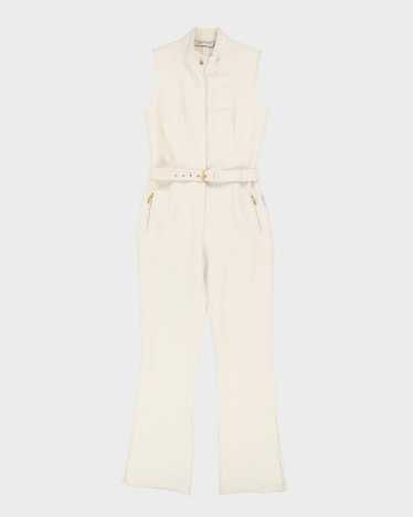 Moncler Cream With Matching Belt Ski Salopettes -… - image 1