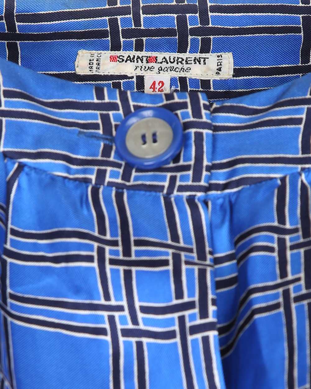 Vintage 70s Yves Saint Laurent Rive Gauche Blue S… - image 3
