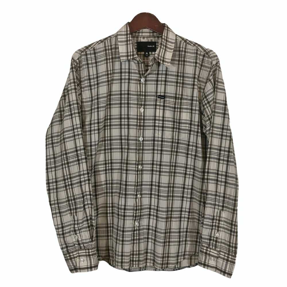 Hurley Hurley Brown Beige Plaid Outdoor Shirt Men… - image 1