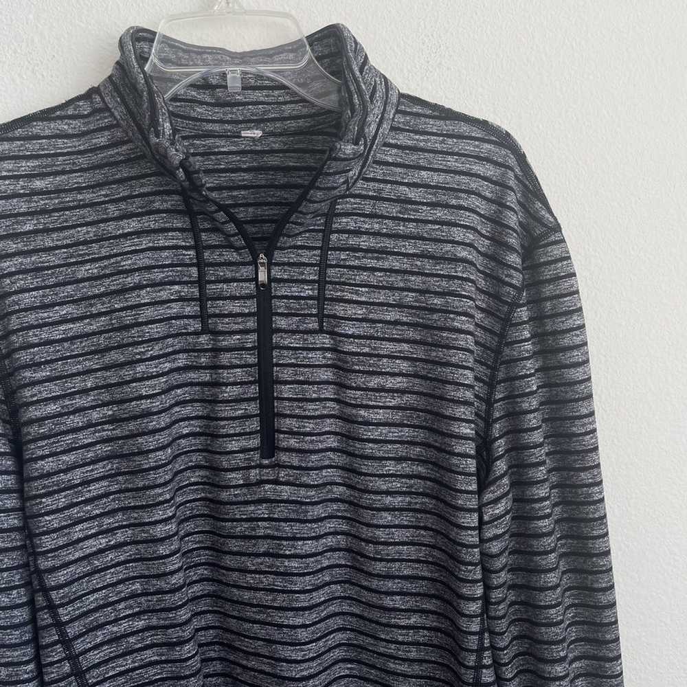 Lululemon Lululemon 1/4 Half Zip Striped Heather … - image 1