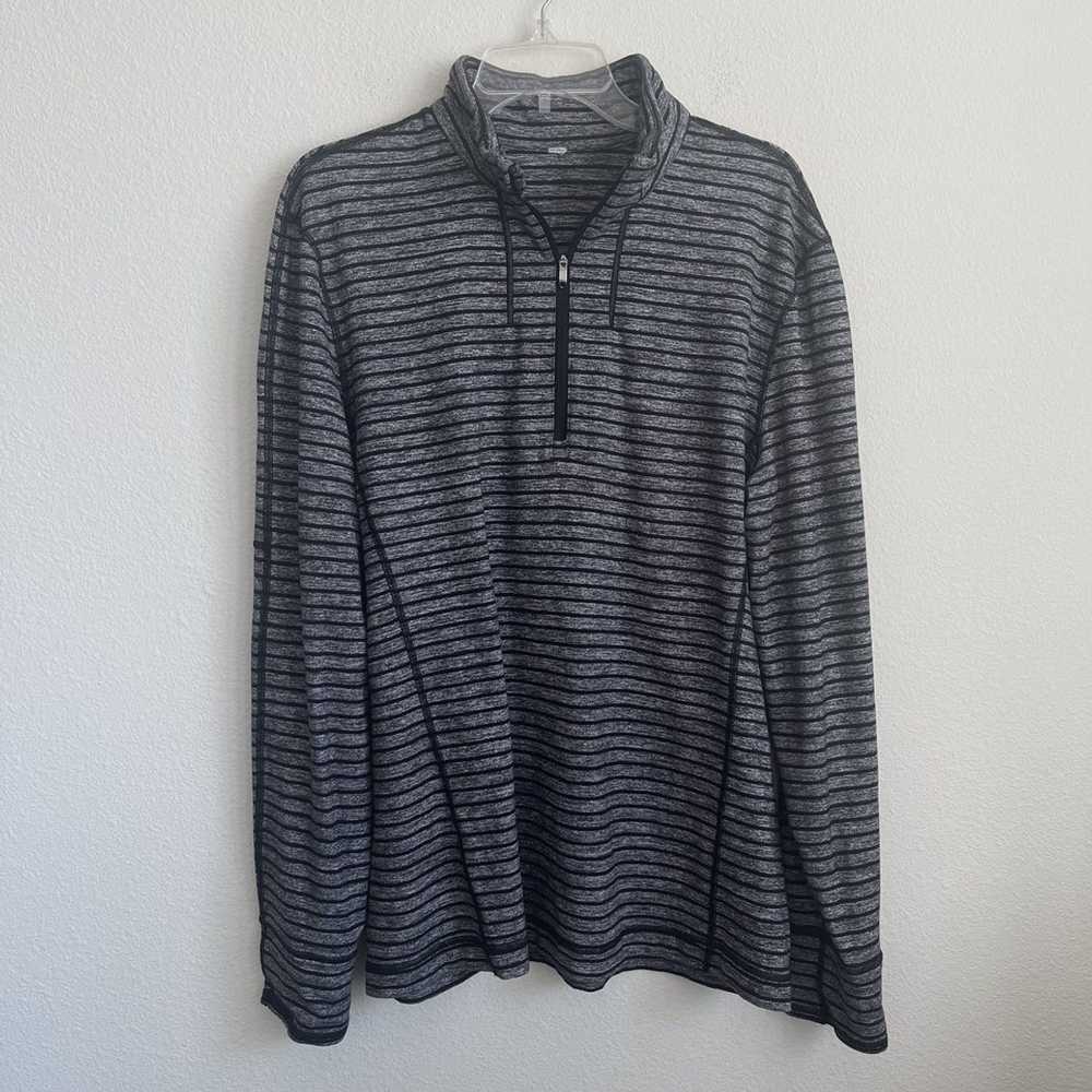 Lululemon Lululemon 1/4 Half Zip Striped Heather … - image 2