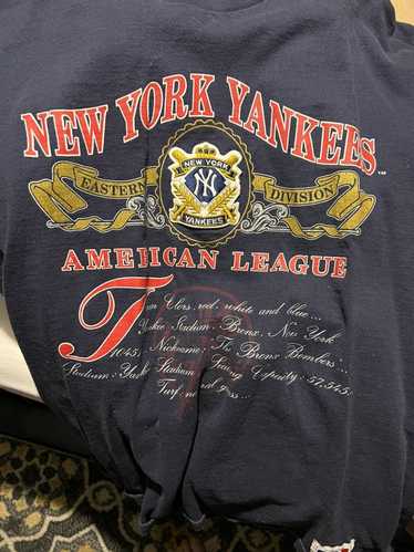 Vintage New York Yankees T Shirt Tee Nutmeg Mills Made USA 