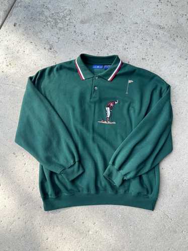 Vintage Embroidered Golf Polo Sweater