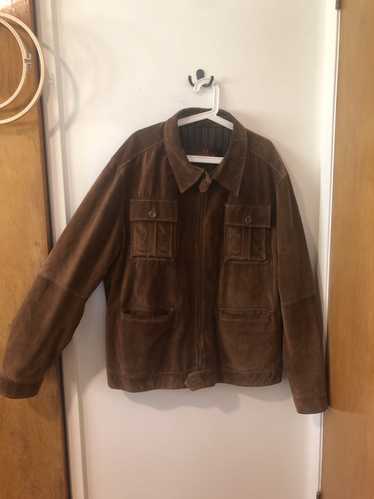 Danier Danier brown suede leather jacket XXL