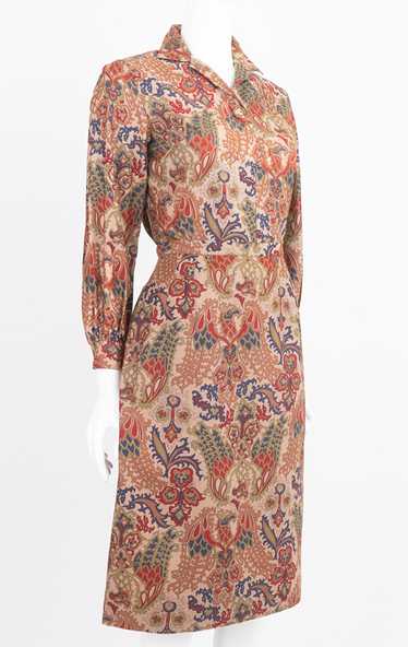Early 1960s Paisley Cotton Dress