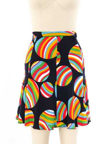 Rainbow Ball Printed Skirt