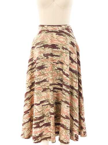 Printed Barkcloth Skirt