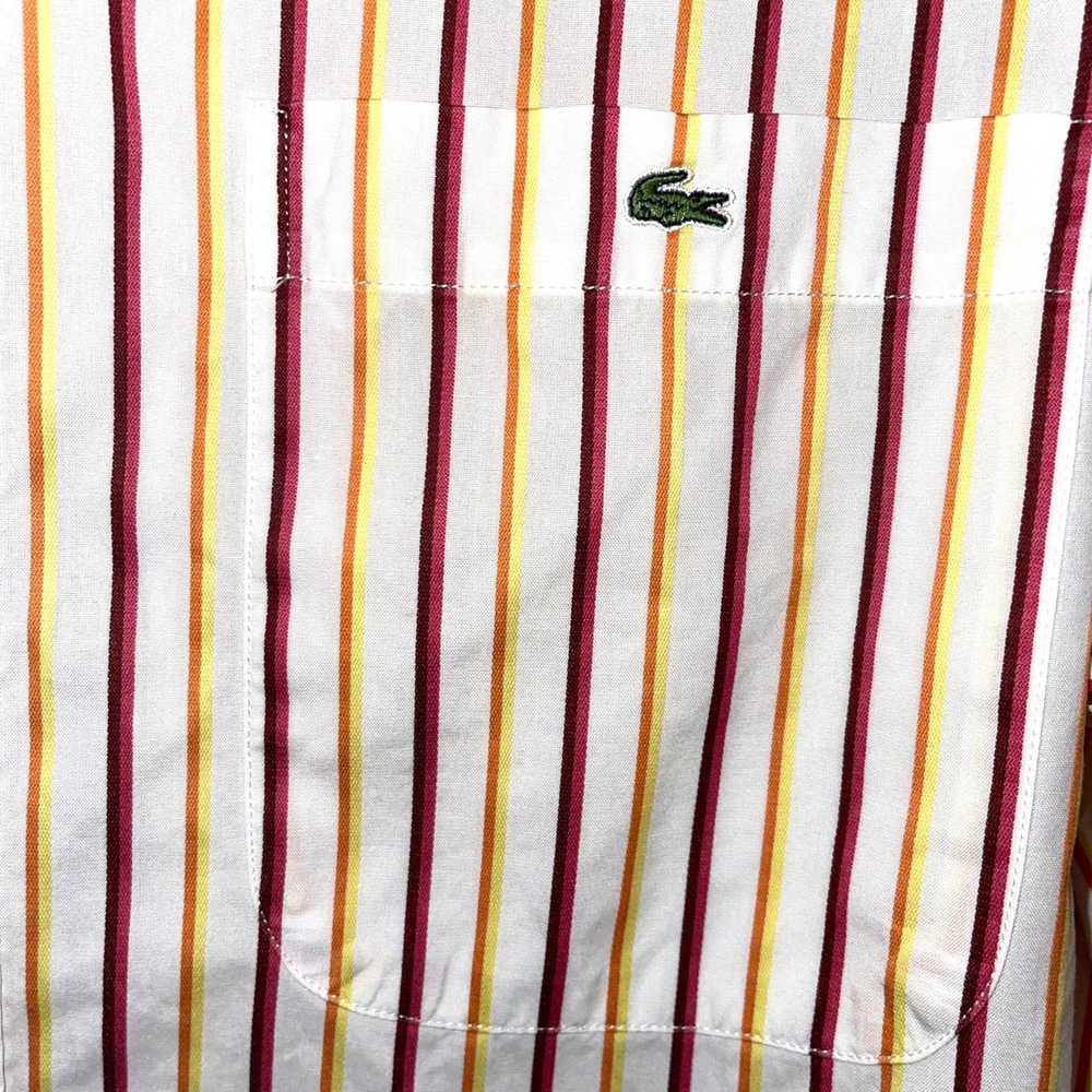 Lacoste Lacoste Striped Button Front Shirt Large … - image 3