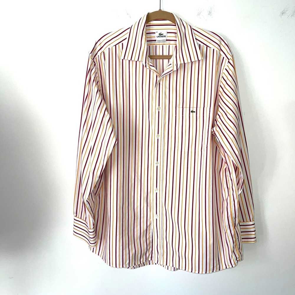 Lacoste Lacoste Striped Button Front Shirt Large … - image 9