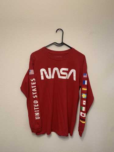 Nasa × Streetwear × Vintage RED NASA LONG SLEEVE -