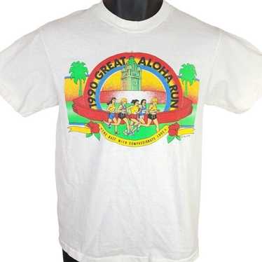 Vintage Great Aloha Run T Shirt Vintage 90s 1990 … - image 1