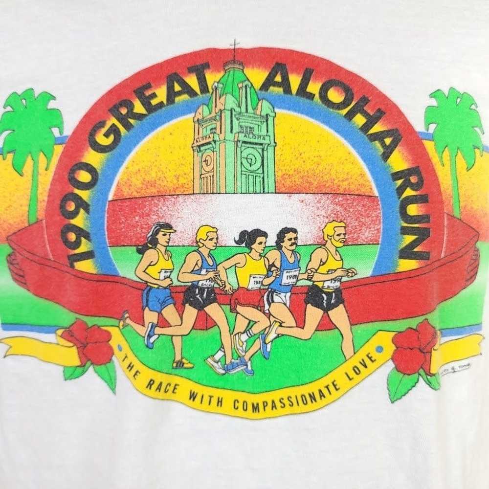 Vintage Great Aloha Run T Shirt Vintage 90s 1990 … - image 2