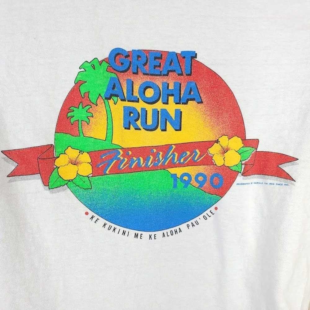 Vintage Great Aloha Run T Shirt Vintage 90s 1990 … - image 4