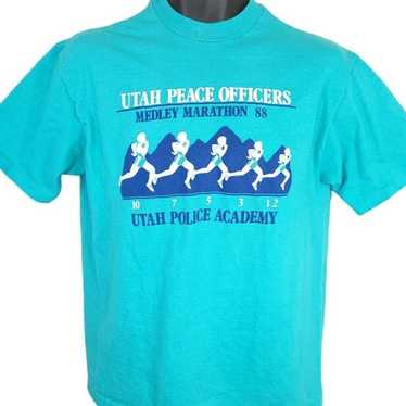 Vintage Utah Peace Officers Marathon T Shirt Vint… - image 1