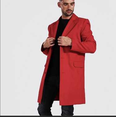 Other BH MAN Red Single Breasted Mix Wool Overcoa… - image 1