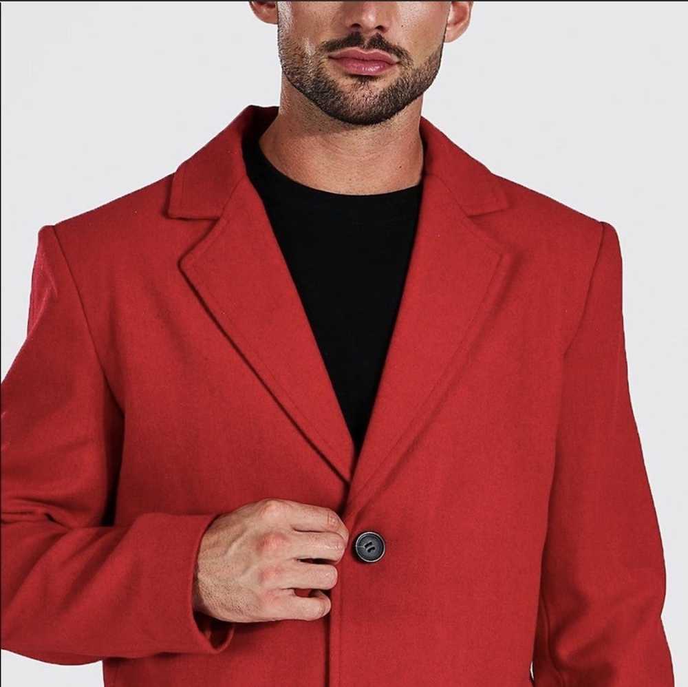 Other BH MAN Red Single Breasted Mix Wool Overcoa… - image 3