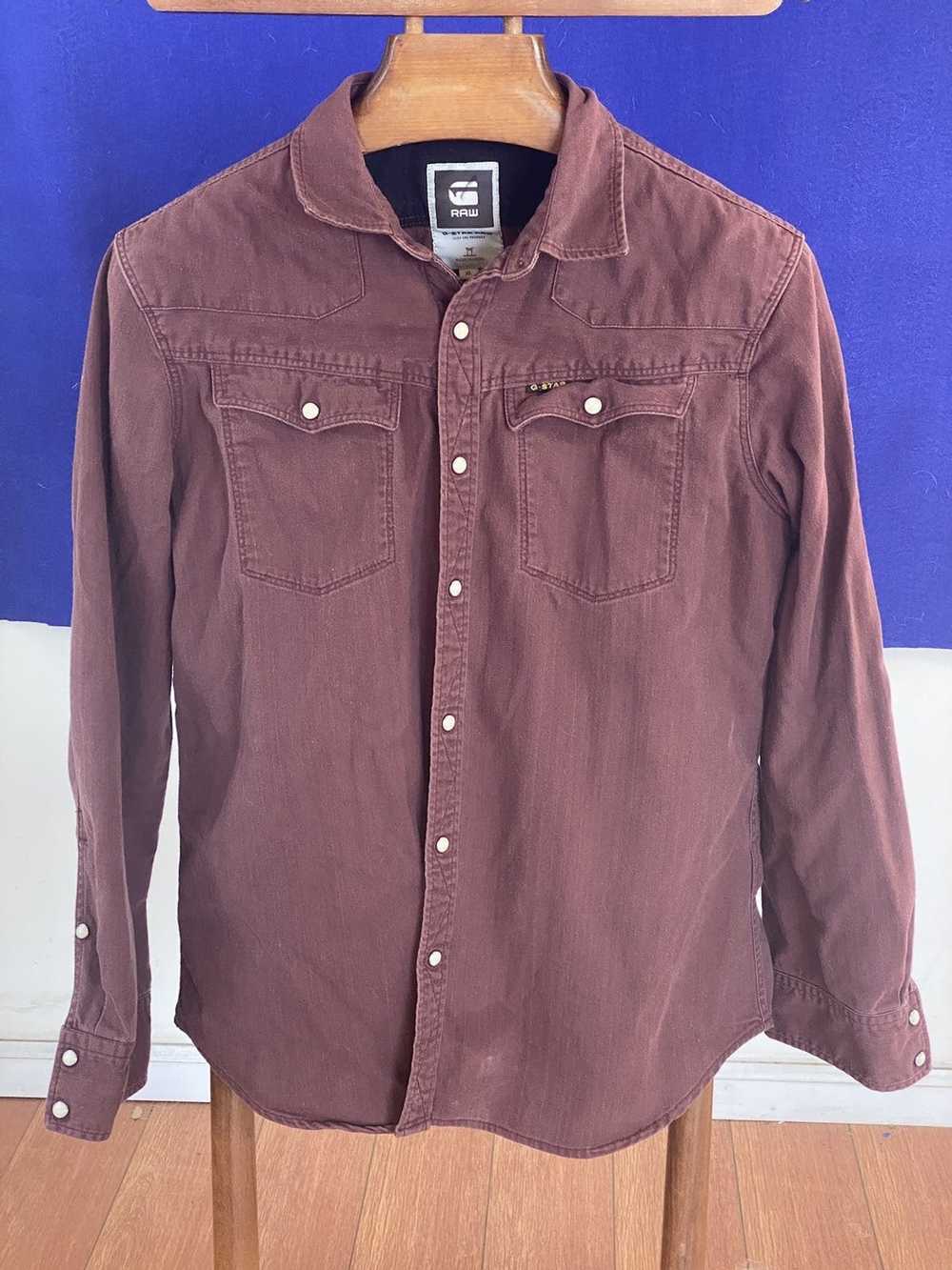 Gstar G-Star raw western style snap shirt - image 1