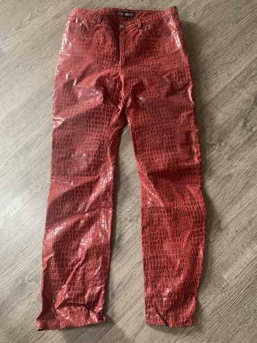 Steve Madden Vintage Snakeskin Effect Leather Pant