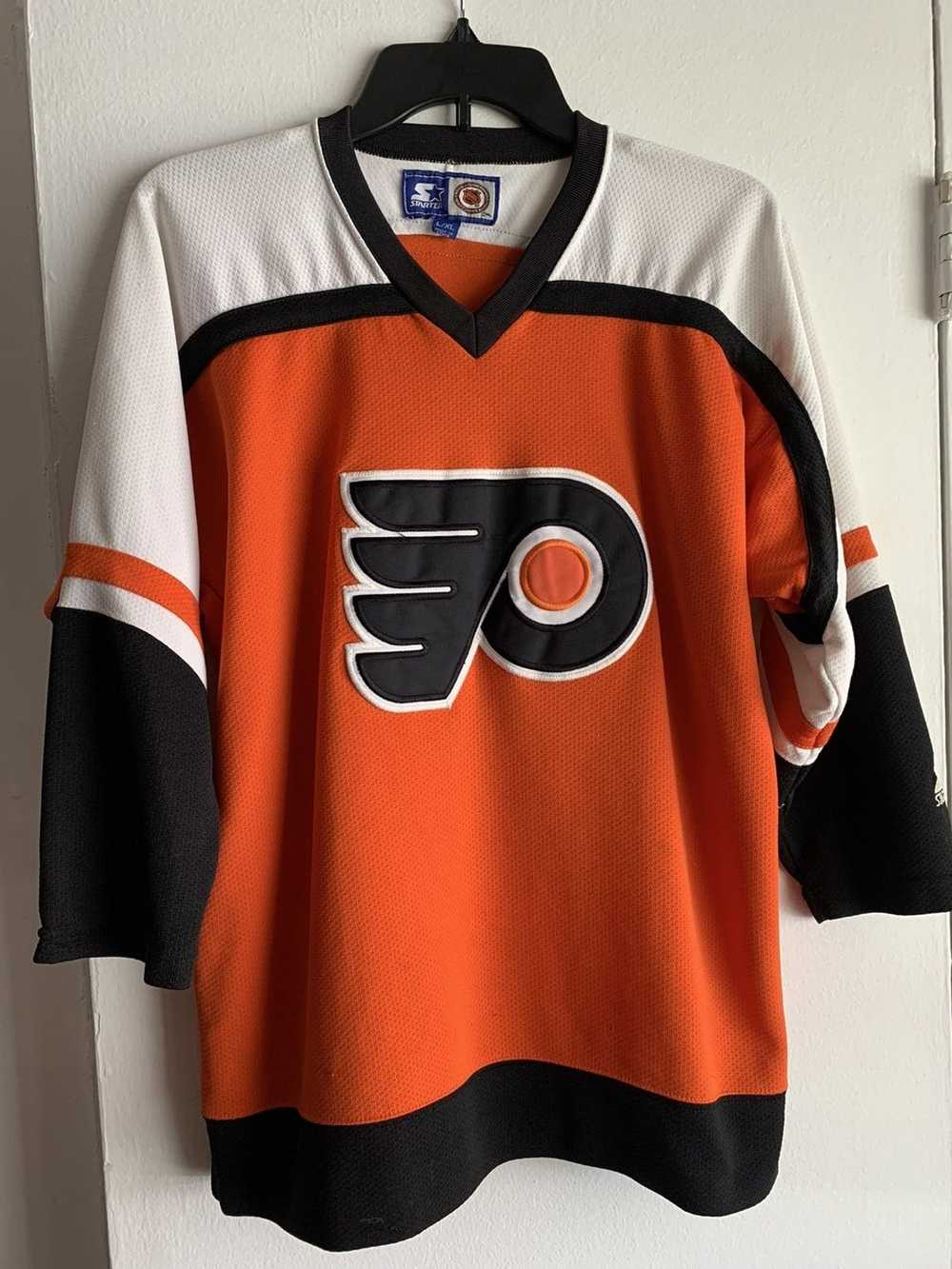 Vintage Philadelphia Flyers Grey Starter Baseball Jersey - 5 Star Vintage