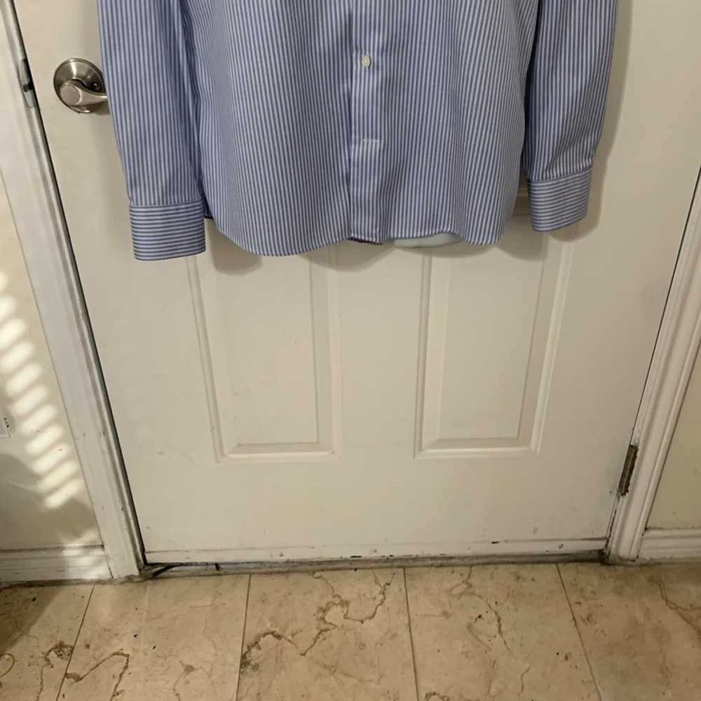 Eton Striped Spread collar Dress shirt 17.5-37 sl… - image 3