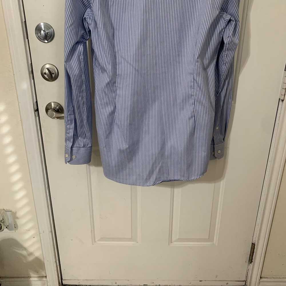 Eton Striped Spread collar Dress shirt 17.5-37 sl… - image 5