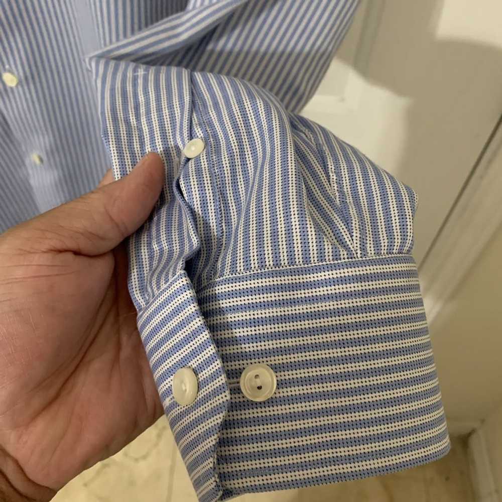 Eton Striped Spread collar Dress shirt 17.5-37 sl… - image 7