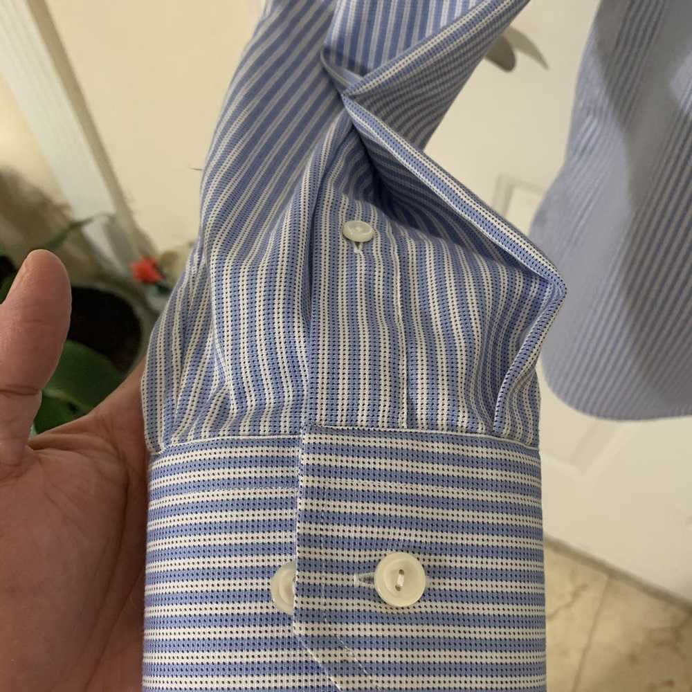 Eton Striped Spread collar Dress shirt 17.5-37 sl… - image 8