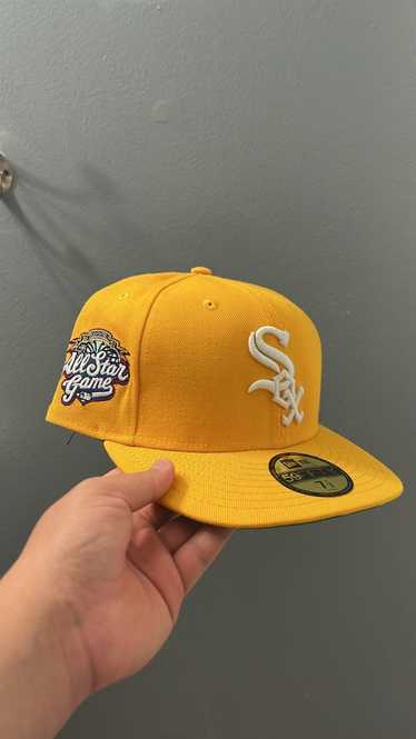 Black Corduroy Script Chicago White Sox Tan Visor Red Bottom All Star Game Side Patch New Era 59FIFTY Fitted 71/2