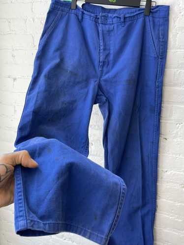 Vintage Vintage French Work pants THRASHED BLUE BL