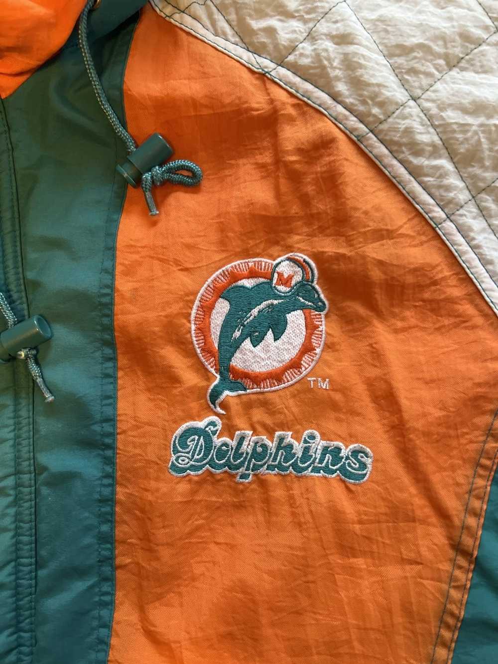 Vintage 90's NFL Miami Dolphins Starter White Jacket - RARE Size XL Puffer  