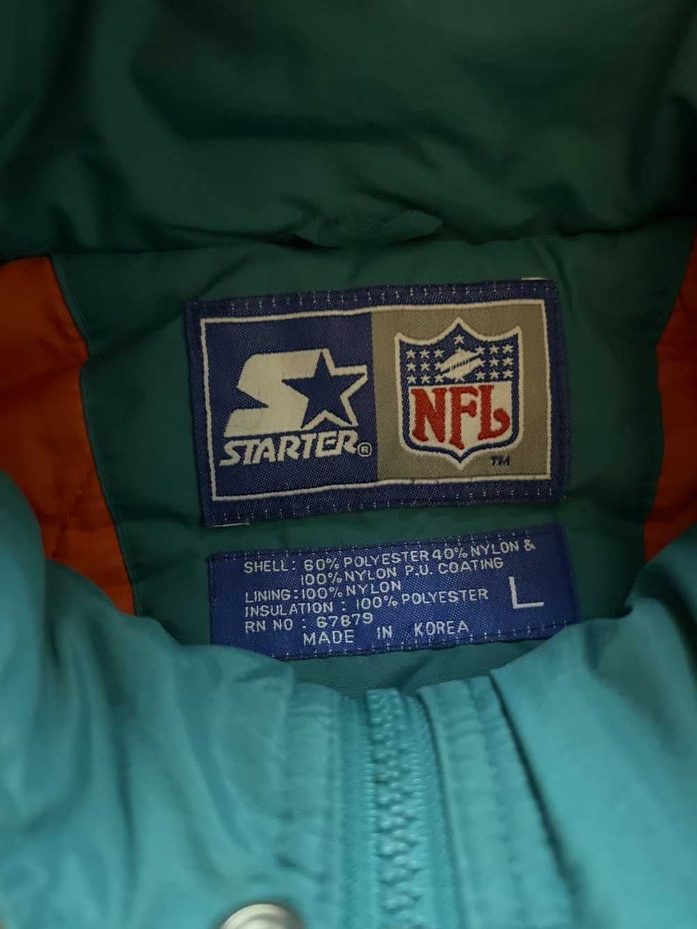 Vintage Miami Dolphins Jacket Mens XL Green Orange Hooded Insulated Logo 7  NFL