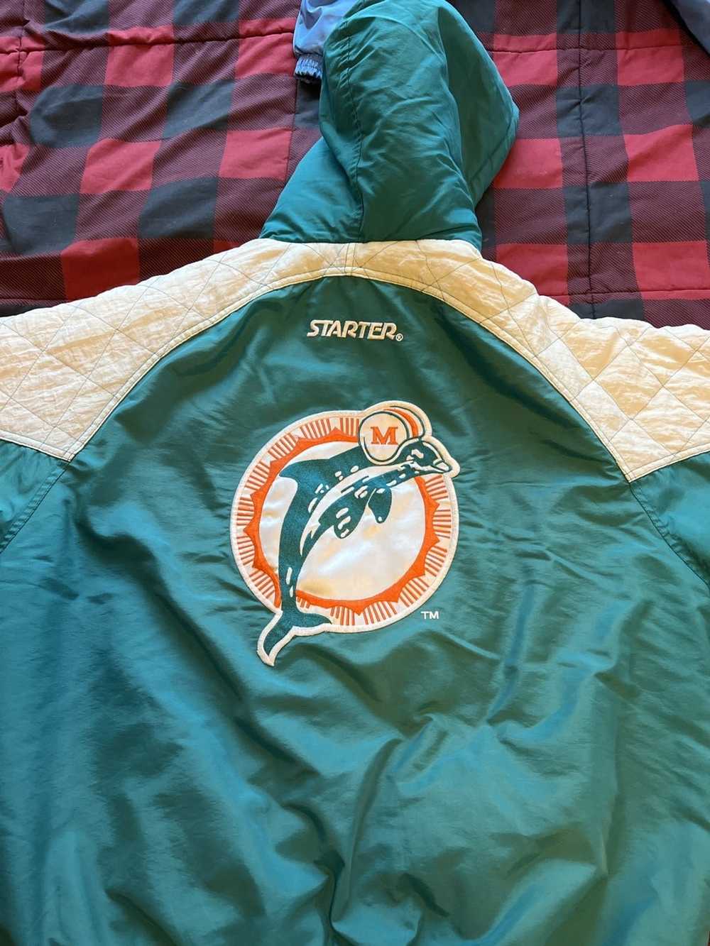 Vintage 80s 90s Miami Dolphins Jacket Starter Pro Line Men’s Large NFL Coat