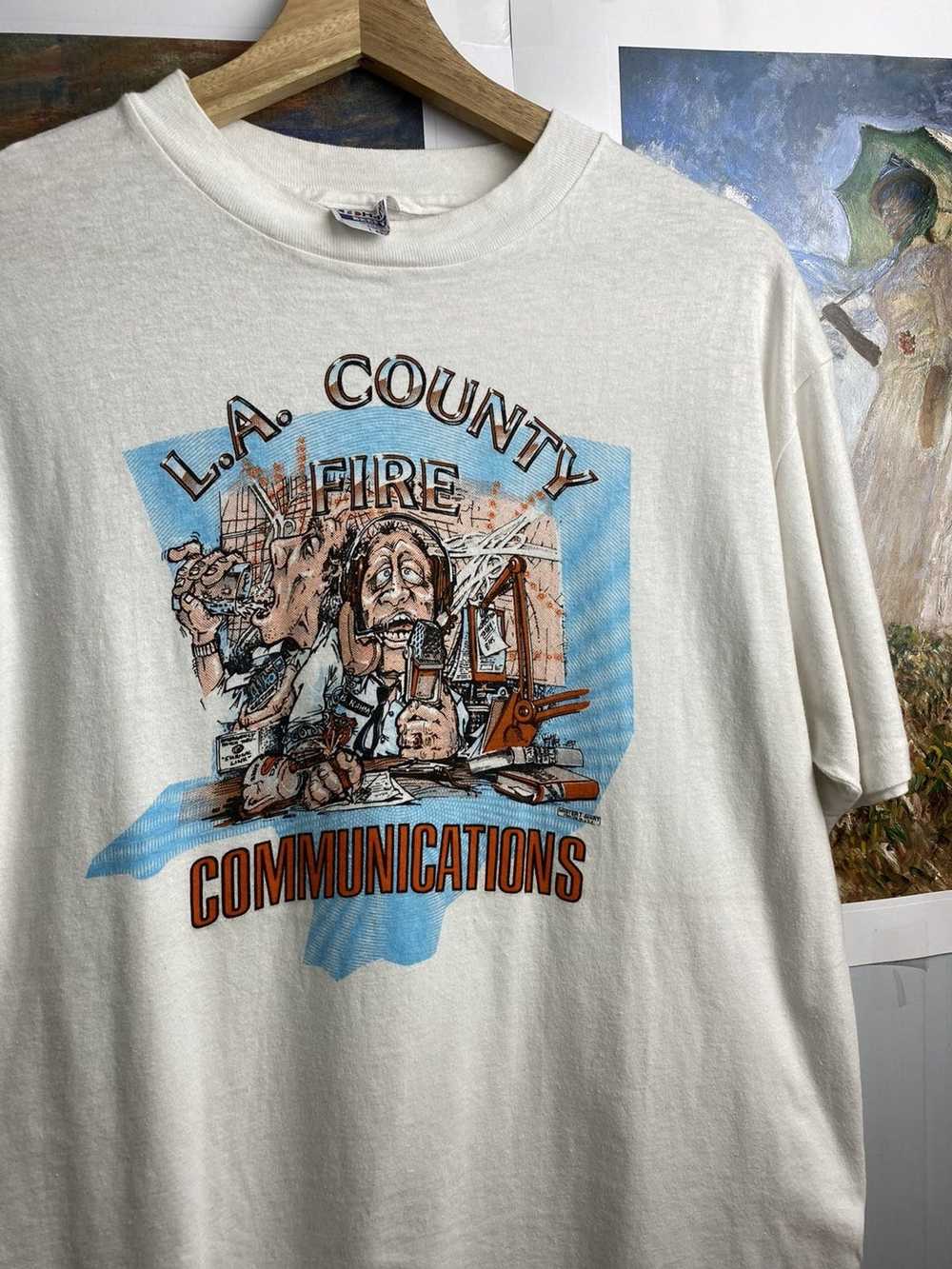 Art × Vintage RARE! LA COUNTY Communications Paro… - image 1