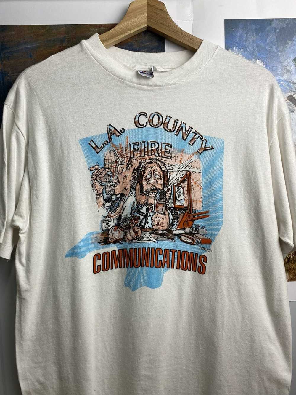 Art × Vintage RARE! LA COUNTY Communications Paro… - image 2