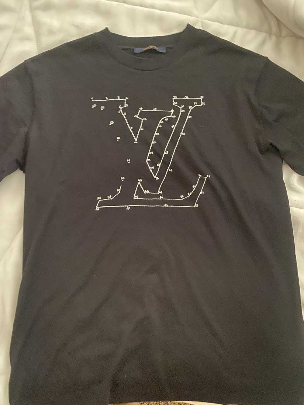 Louis Vuitton LV Stitch Print and Embroidered T-S… - image 1