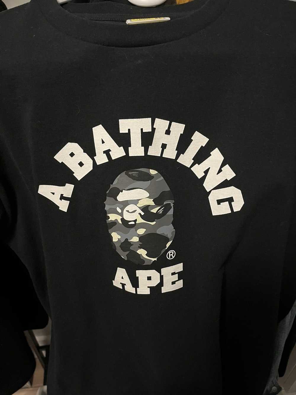 Bape Bape College City Camo Tee (Black/White) - image 2