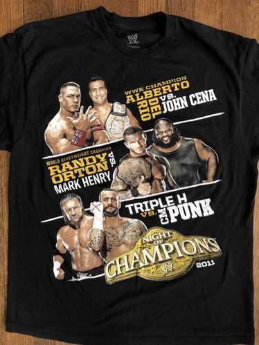 VTG John Cena Black T-Shirt WWE Boys Girls Youth Size XL Extra Large Faded
