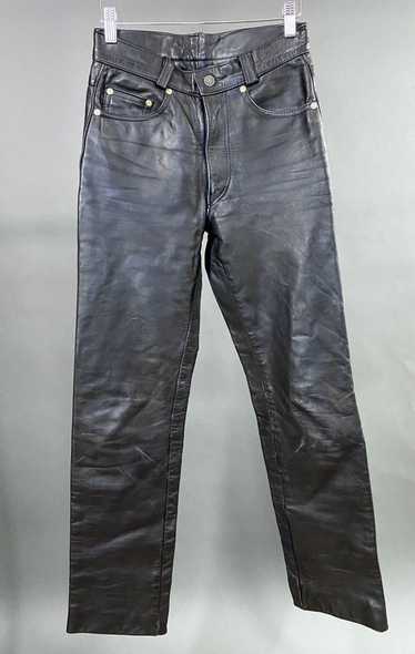 Schott SCHOTT NYC Black Genuine Leather Pants Size