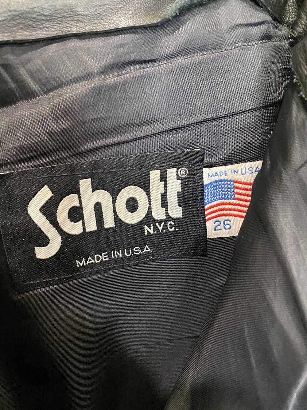 Schott SCHOTT NYC Black Genuine Leather Pants Siz… - image 4