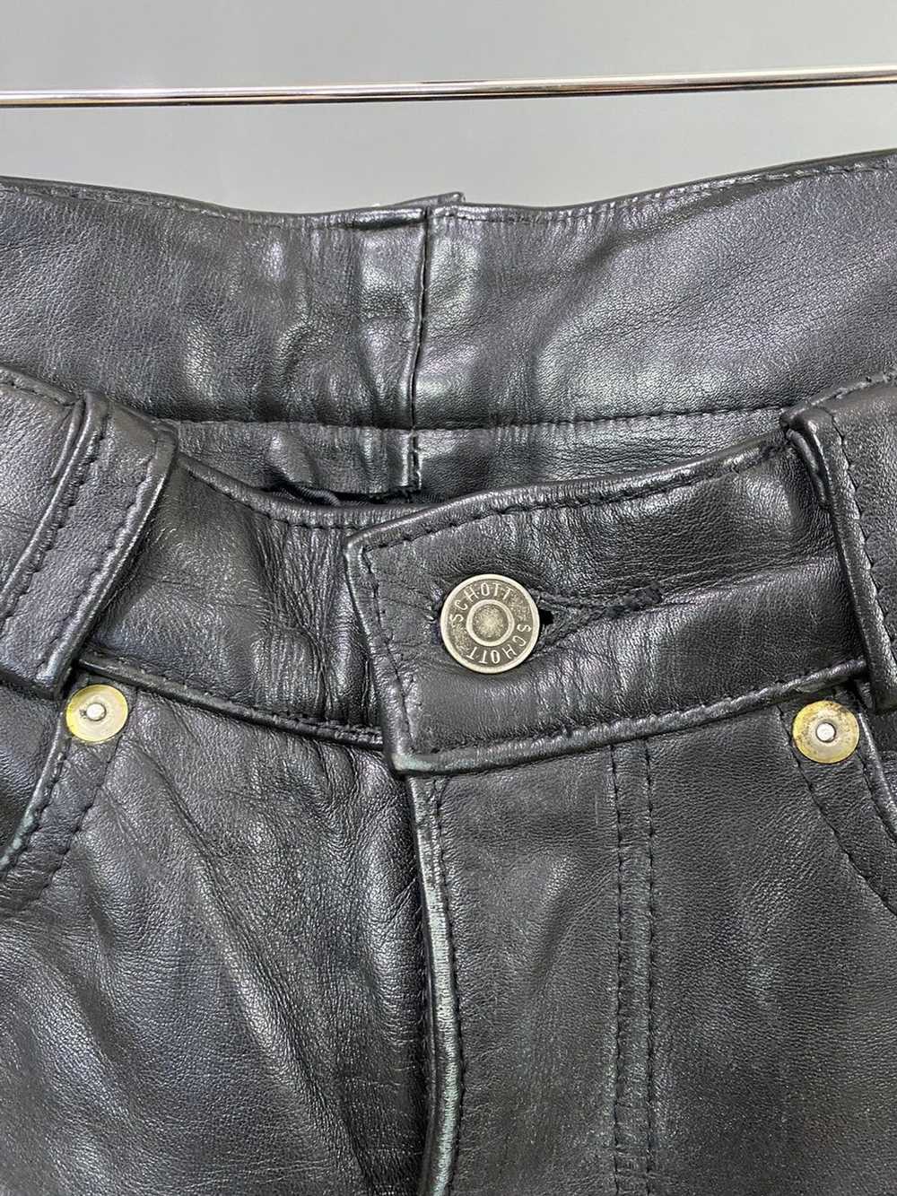 Schott SCHOTT NYC Black Genuine Leather Pants Siz… - image 5