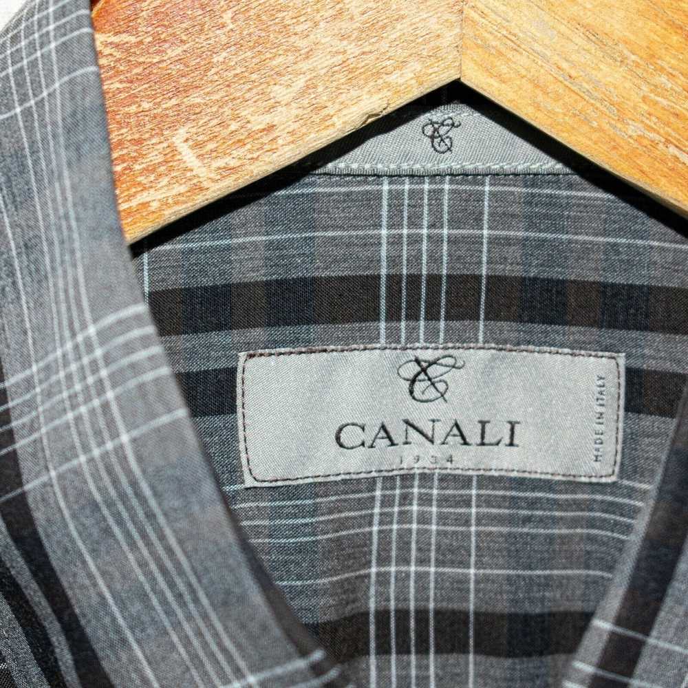 Canali 1934 Collection Men's Button up Shirt Gray… - image 3