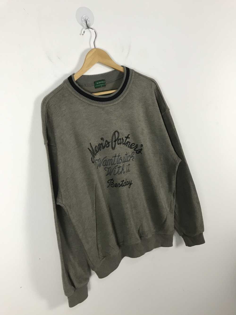 Designer × Vintage Bush Hill Faded Grey Sweatshir… - image 4
