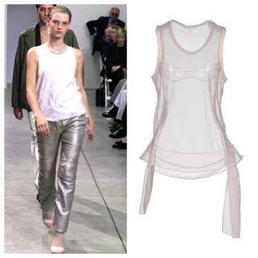 90s HELMUT LANG Militaly Mesh Tank Top 90s Vintage Womens